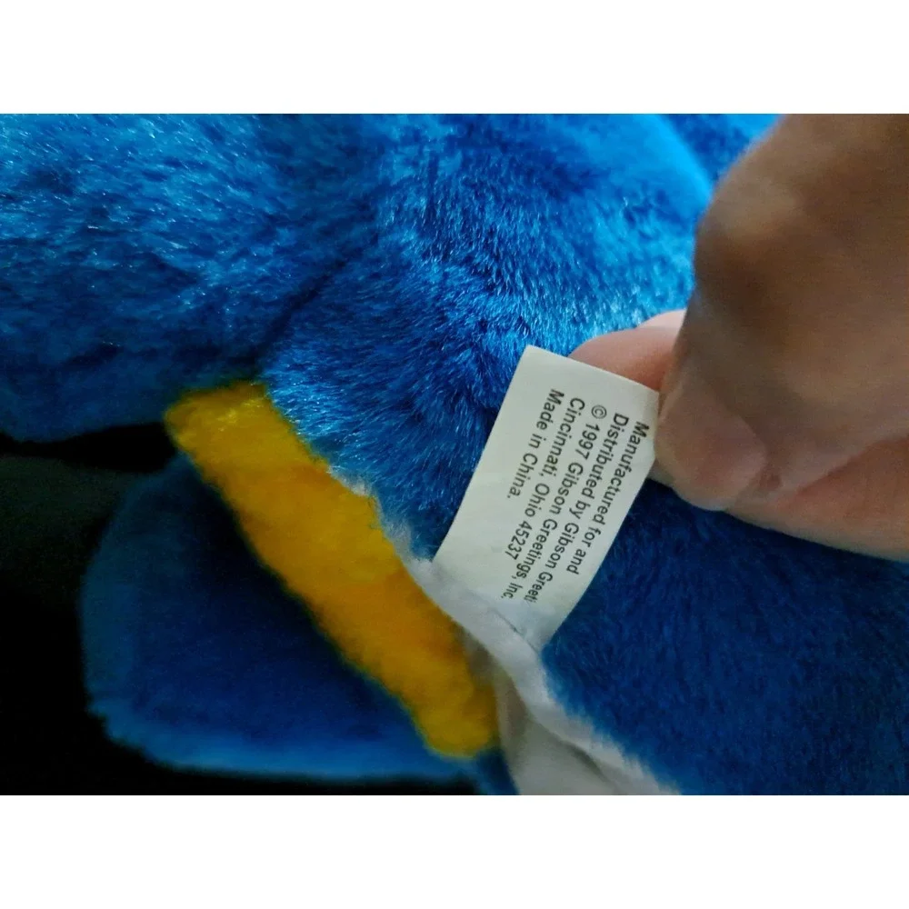 BLUE BRACHIOSAURUS DINOSAUR HAND PUPPET‎   Gibson Greetings  1997 Rare Vintage